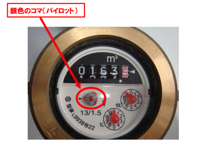 水道メーターの写真