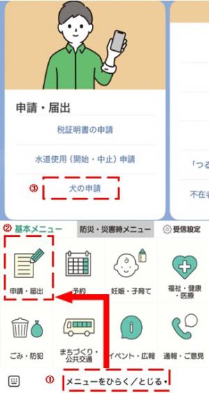 LINE画面　最初の操作