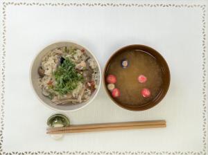 鯖ときのこの炊き込みご飯